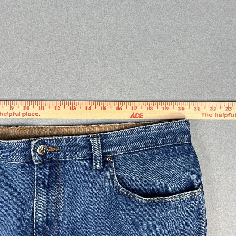 Duluth Trading Co Jeans Mens 41x30.5 Medium Wash‎ Blue Denim Work Casual Cotton